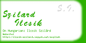 szilard ilcsik business card