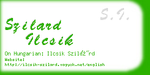 szilard ilcsik business card